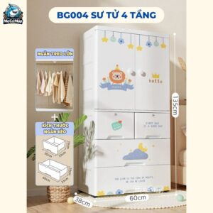 Tủ nhựa cho bé Pakey BG004 5 tầng