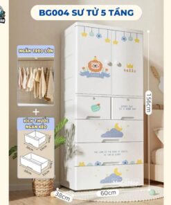 Tủ nhựa cho bé Pakey BG004 5 tầng