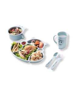 Set ăn dặm lúa mạch cho bé hình mèo