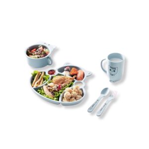 Set ăn dặm lúa mạch cho bé hình mèo