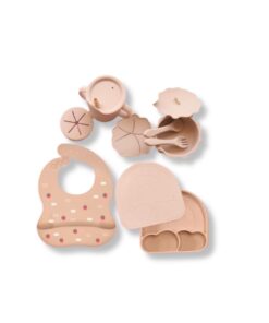 Set đồ dùng ăn dặm silicone cho bé