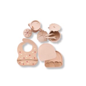 Set đồ dùng ăn dặm silicone cho bé