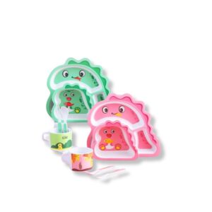 Set đồ dùng ăn dặm sợi tre cho bé