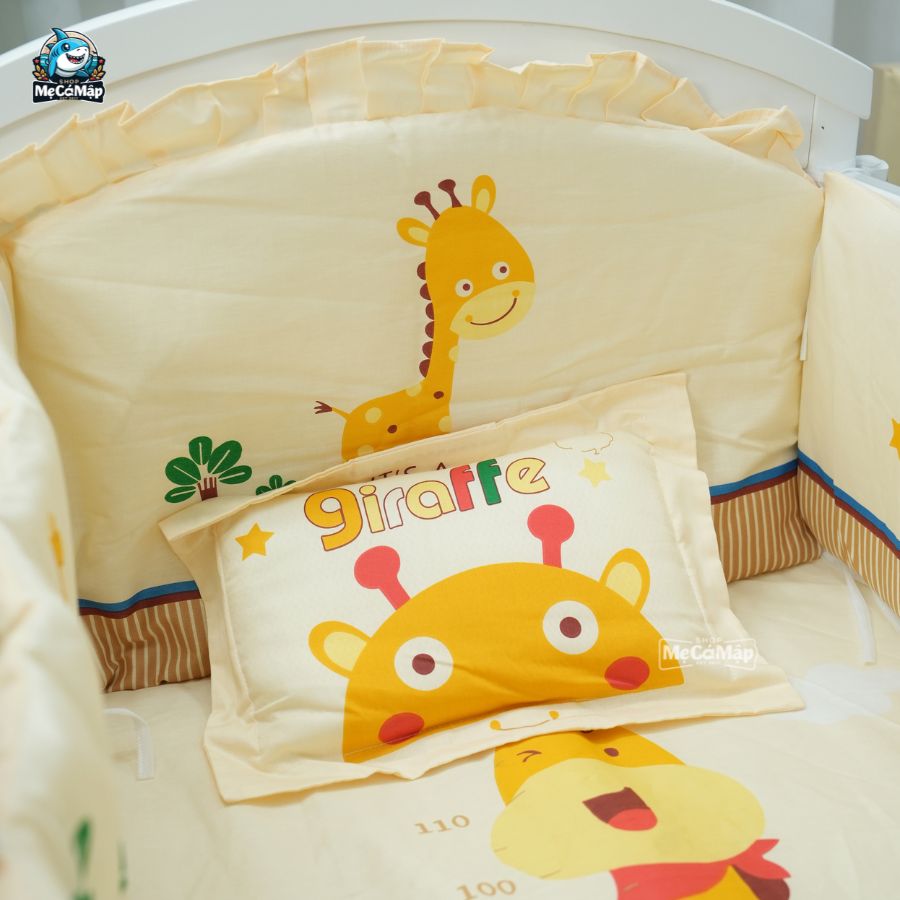 Bộ ga nệm nôi cũi gỗ