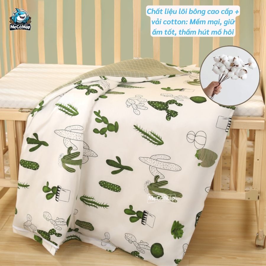 Bộ ga nệm nôi cũi gỗ