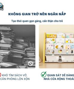 Kệ sách cho bé hình cà rốt