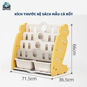 Kệ sách cho bé hình cà rốt