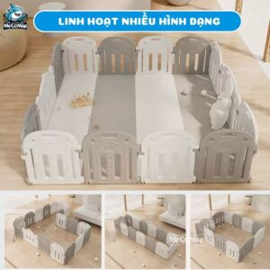 Quây cũi nhựa Pakey Vương Miện 33 Quây cũi nhựa cho bé Vương Miệng