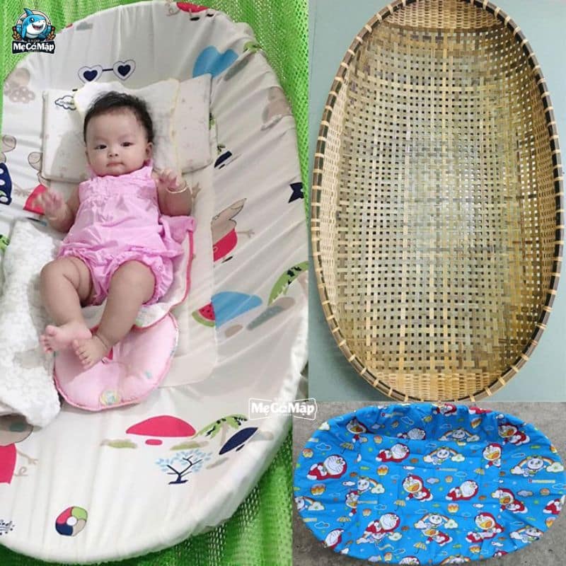 Nôi tre là loại nôi truyền thống, thường được đan thủ công từ tre