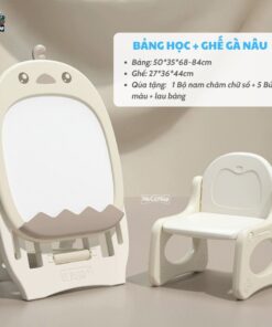 Bộ bảng học từ tính kèm ghế ngồi Gà Nâu