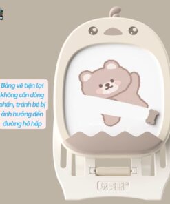 Bộ bảng học từ tính kèm ghế ngồi Gà Nâu