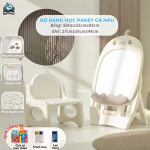 Bộ bảng học kèm ghế ngồi Gà Nâu 37 Bộ bảng học từ tính kèm ghế ngồi Gà Nâu
