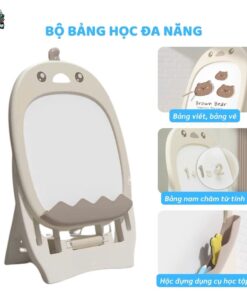 Bộ bảng học từ tính kèm ghế ngồi Gà Nâu