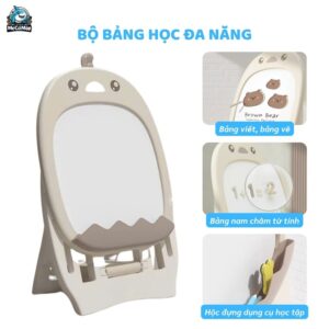 Bộ bảng học kèm ghế ngồi Gà Nâu 36 Bộ bảng học từ tính kèm ghế ngồi Gà Nâu