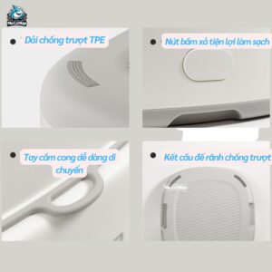 Bô vệ sinh BB01 màu ghi 26 Bô vệ sinh BB01 ghi