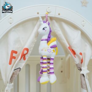 Đồ chơi treo nôi TMH278 hình kỳ lân trắng 19 Đồ chơi treo nôi Happy Monkey TMH278 hình kỳ lân trắng