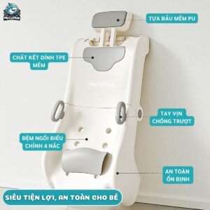 Ghế gội đầu GD01 Trắng - Ghi 34 Ghế gội đầu GD01 Trắng - Ghi