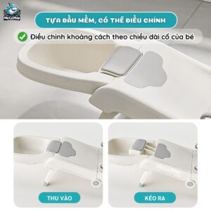 Ghế gội đầu GD01 Trắng - Ghi 40 Ghế gội đầu GD01 Trắng - Ghi