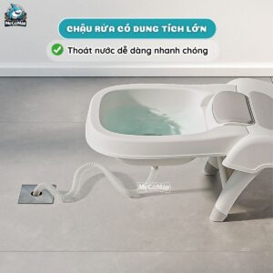 Ghế gội đầu GD01 Trắng - Ghi 36 Ghế gội đầu GD01 Trắng - Ghi