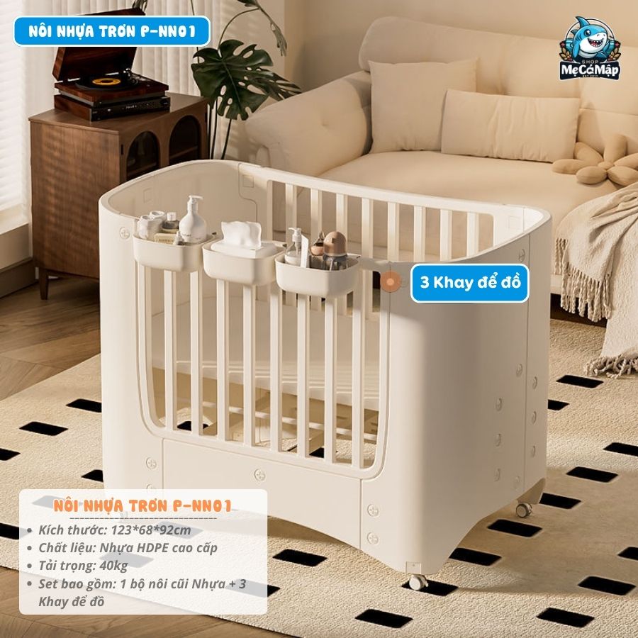 Nôi cũi nhựa Pakey P-NN01, P-NN02