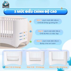 Nôi cũi nhựa Pakey P-NN01, P-NN02