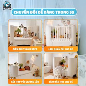 Nôi cũi nhựa Pakey P-NN01, P-NN02