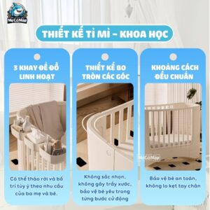 Nôi cũi nhựa Pakey P-NN01, P-NN02