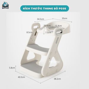 Thang bô cho bé PC05 màu ghi 25 Thang bô PC05