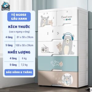 Tủ nhựa đựng đồ cho bé BG002