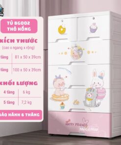 Tủ nhựa đựng đồ cho bé BG002