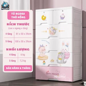 Tủ nhựa đựng đồ cho bé BG002
