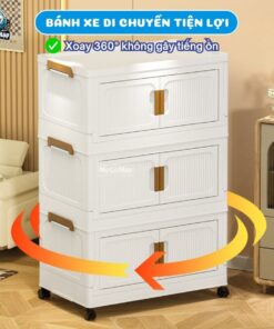 Tủ nhựa gấp gọn HC07-S màu trắng