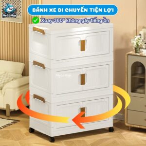 Tủ nhựa gấp gọn HC07-S màu trắng