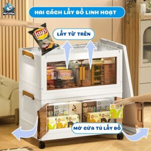 Tủ nhựa gấp gọn HC07-S màu trắng