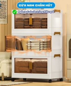 Tủ nhựa gấp gọn HC07-S màu trắng