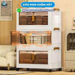 Tủ nhựa gấp gọn HC07-S màu trắng