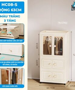 Tủ nhựa gấp gọn có ngăn treo HC08-S