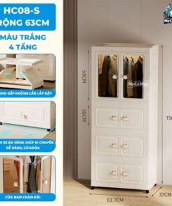 Tủ nhựa gấp gọn có ngăn treo HC08-S