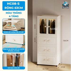 Tủ nhựa gấp gọn có ngăn treo HC08-S