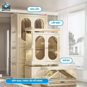 Tủ nhựa gấp gọn cho bé HC09-S