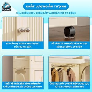 Tủ nhựa gấp gọn cho bé HC09-S