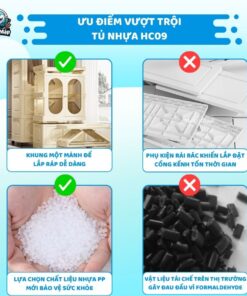 Tủ nhựa gấp gọn cho bé HC09-S