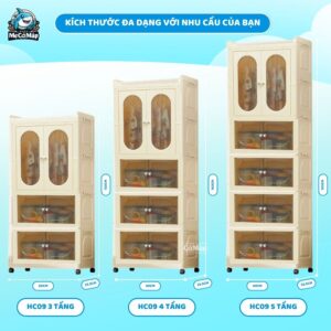 Tủ nhựa gấp gọn cho bé HC09-S