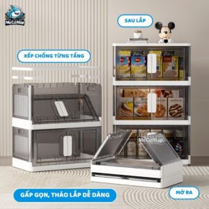 Tủ nhựa gấp gọn HC06 màu đen