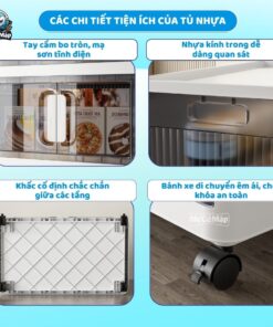 Tủ nhựa gấp gọn HC06 màu đen