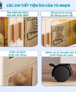 Tủ nhựa gấp gọn cho bé HC03