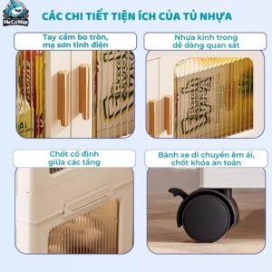 Tủ nhựa gấp gọn cho bé HC03