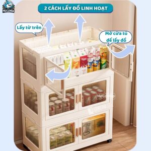 Tủ nhựa gấp gọn cho bé HC03