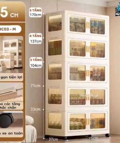 Tủ nhựa gấp gọn cho bé HC03