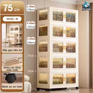 Tủ nhựa gấp gọn cho bé HC03